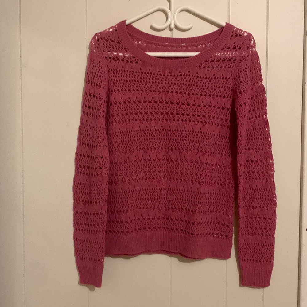 (2 for $30)Lightweight Knit Sweater - dusty pink- size small